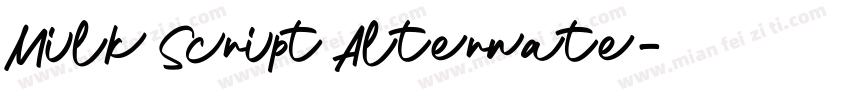 Milk Script Alternate字体转换